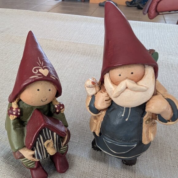 Delightful pair of decorative gnomes - Picture 1 of 3